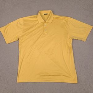 Marbas Polo Shirt Mens Large Yellow Golf Made In Italy Short‎ Sleeve